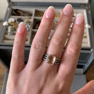 David Yurman Wheaton ring in Morganite and Diamonds